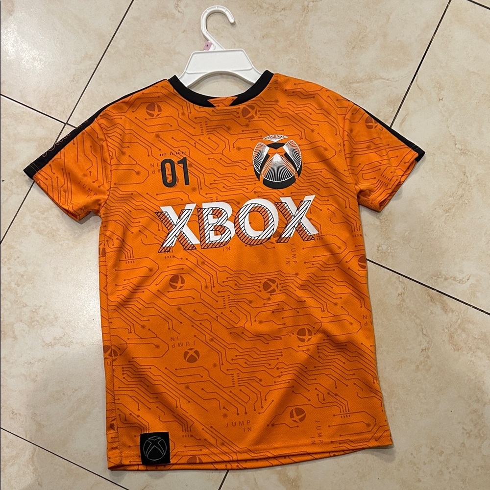 Orange Xbox Gamer soccer jersey